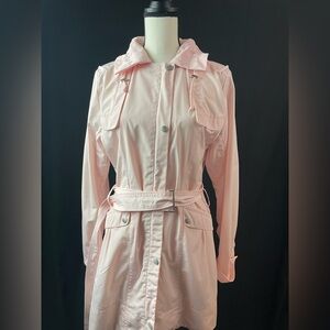 Cole Haan Light Pink Belted Trench Coat